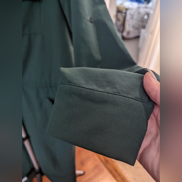 Emerald green one piece jumpsuit size L - Picture 3 of 8